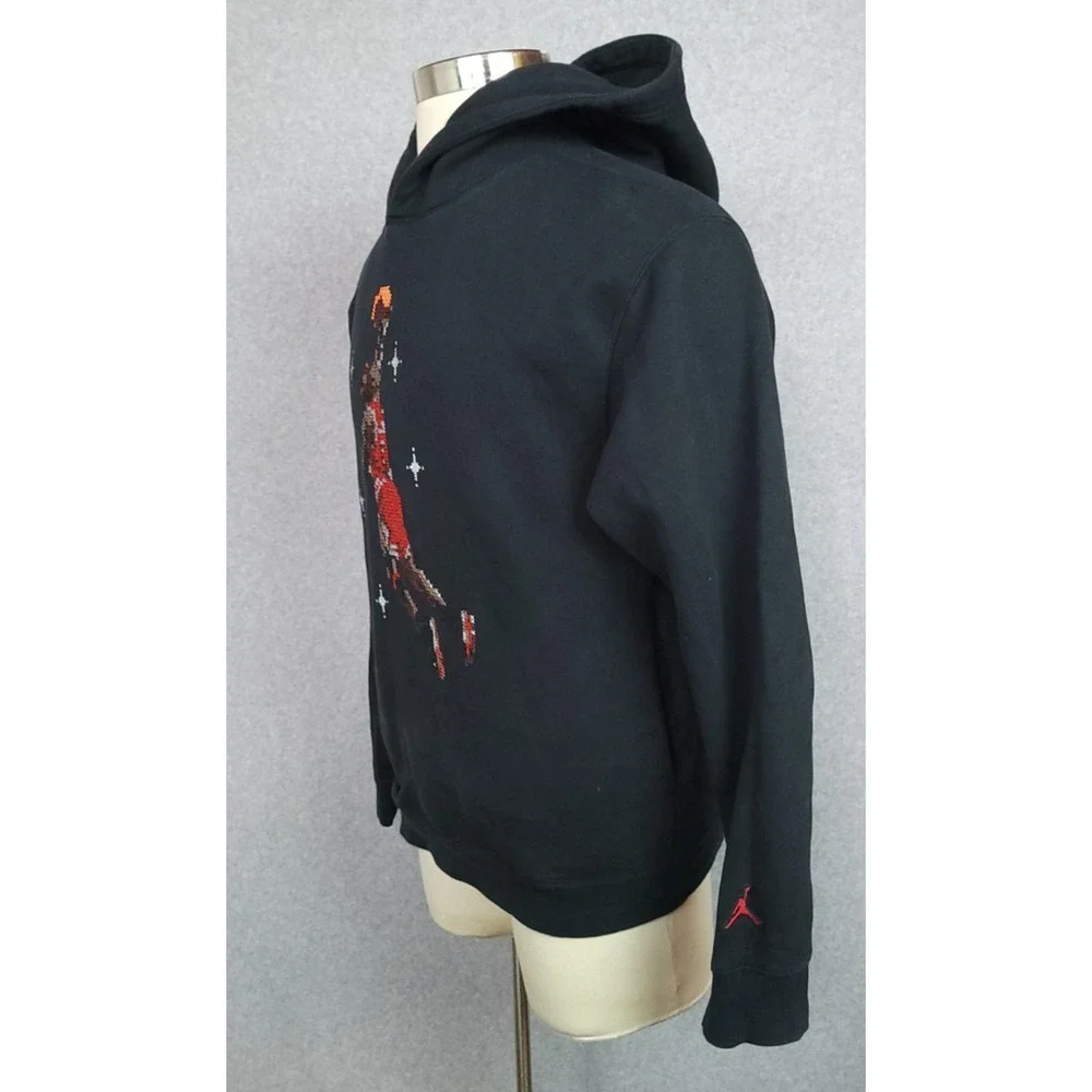 Nike Air Jordan Essentials Stitch‎ Graphic Fleece Hoodie Black DC9713-010 Medium